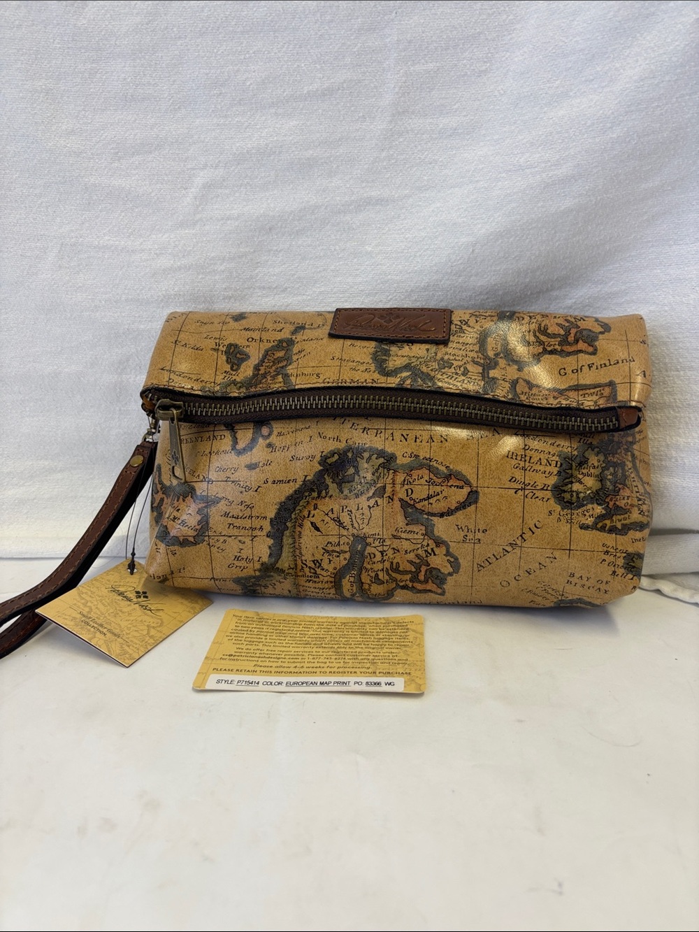 Patricia Nash Valerie European Map Wristlet Clutch
